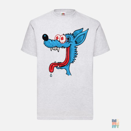 Tricou de Barbati Valueweight Blue Wolf Cartoon Fruit of the Loom #inkfinity