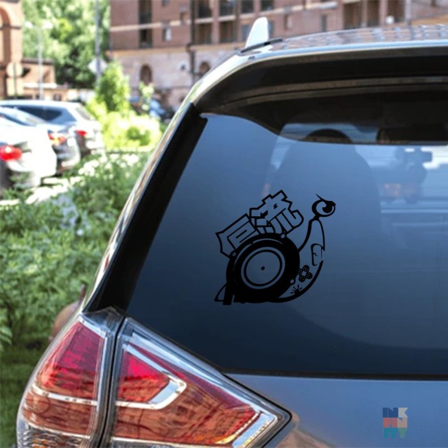 Car Decal Snail Engine