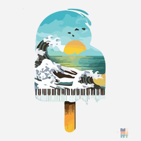 Tricou Atletic de Barbati Vacation IceCream Russell #inkfinity