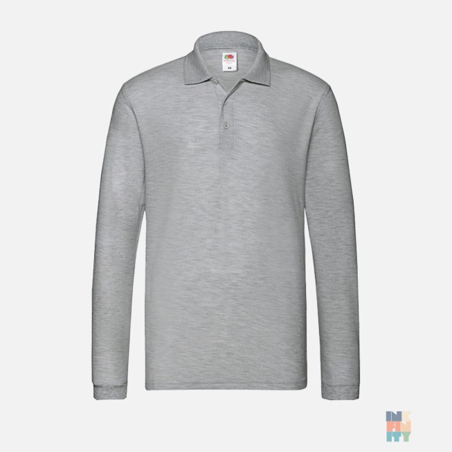 Long Sleeve Polo Men-Fit Fruit of the Loom