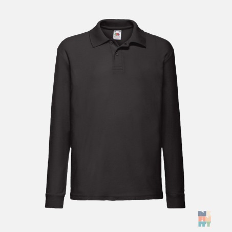 Kids Long Sleeve Polo Fruit of the Loom #inkfinity