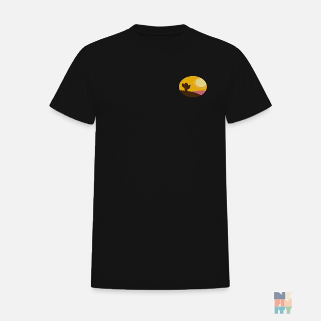 Premium Cotton T-Shirt Wildwest Desert Embroidery Gildan