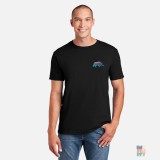 Tricou Softstyle de Barbati Bear Eating Fish Gildan