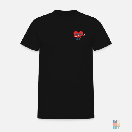 Premium Cotton T-Shirt Cool Heart Embroidery Gildan #inkfinity