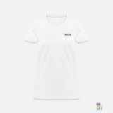 Tricou de Damă Bumbac Premium Patriotic America Embroidery Gildan #inkfinity