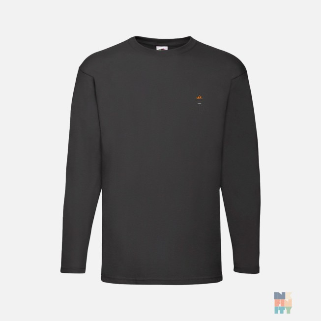 Tricou Maneca Lunga de Barbati Food Funny Embroidery Fruit of the Loom