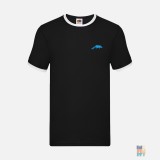 Ringer T-Shirt Sea Animal Embroidery Fruit of the Loom