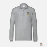 Polo de Bărbați cu Mânecă Lungă Funny Quote Holiday Embroidery Fruit of the Loom #inkfinity