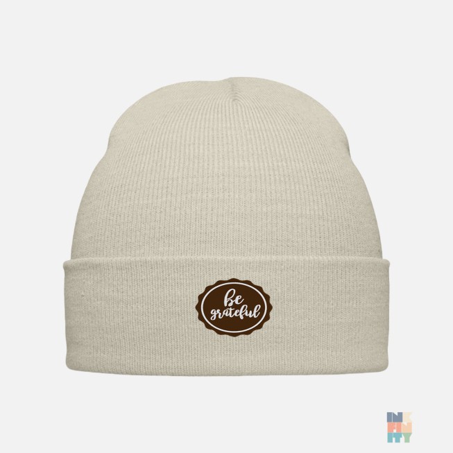 Original Cuffed Beanie Patch Happy Embroidery