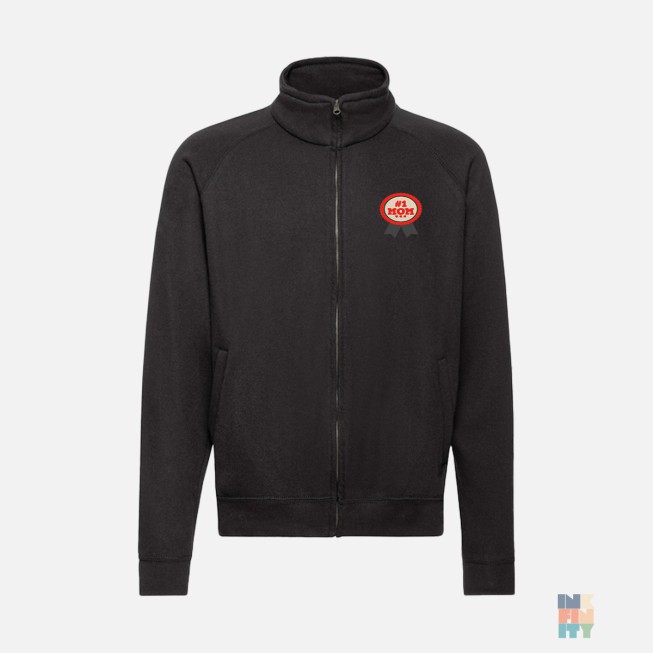 Classic Sweat Jacket Mom Family Love Embroidery Fruit of the Loom