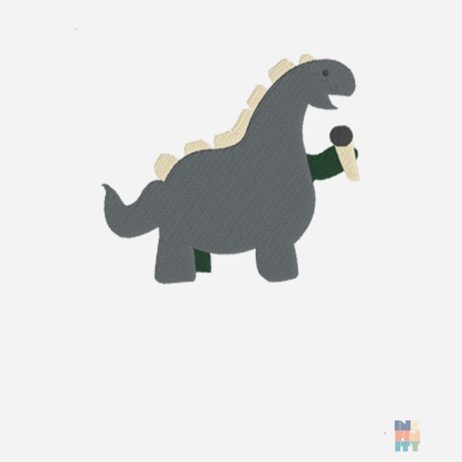 Classic Sweat Jacket Dinosaur Music Embroidery Fruit of the Loom