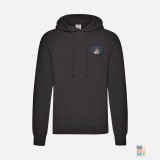 Classic Hooded Sweatshirt Castle Scary Haloween Embroidery Fruit of the Loom