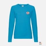 Lightweight Lady-Fit Raglan Sweater Camping Patch Embroidery Fruit of the Loom