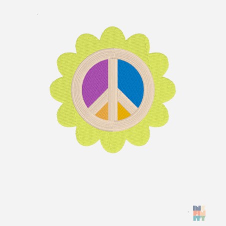 Atheltic Sweater Peace Love Embroidery Russell #inkfinity