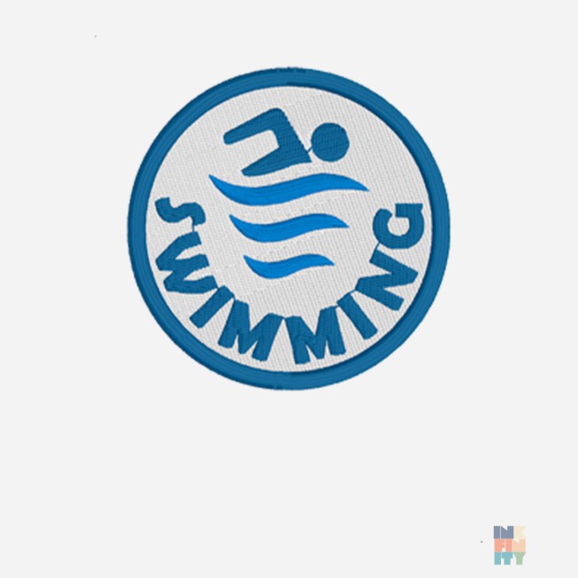 Raglan Sweater Swimming Patch Embroidery Fruit of the Loom