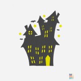 Pulover Cropped de Dama Scary Haloween Embroidery Just Hoods