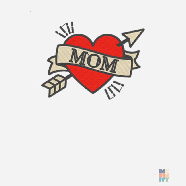 Zip Hoodie Love Mom Family Embroidery Fruit of the Loom