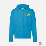 Zip Hoodie Love Emoji Embroidery Fruit of the Loom
