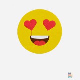 Zip Hoodie Love Emoji Embroidery Fruit of the Loom