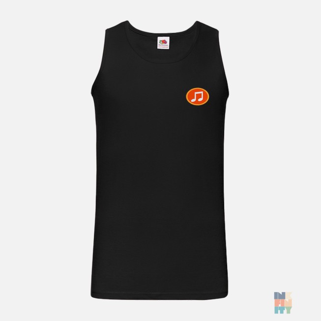 Tank Top Music Patch Embroidery Fruit of the Loom