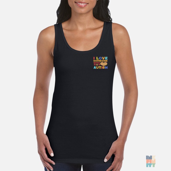 Lady-Fit Tank Top Motivational Embroidery Gildan