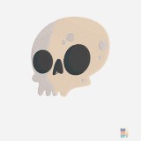 Classic Elastic Cuff Jog Pants Skeleton Scary Haloween Embroidery Fruit of the Loom