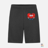 Lightweight Shorts Cute Love Angry Emoji Embroidery Fruit of the Loom