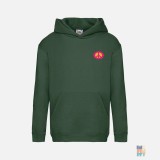 Kids Premium Hoodie Sweat Peace Love Patch Embroidery Fruit of the Loom