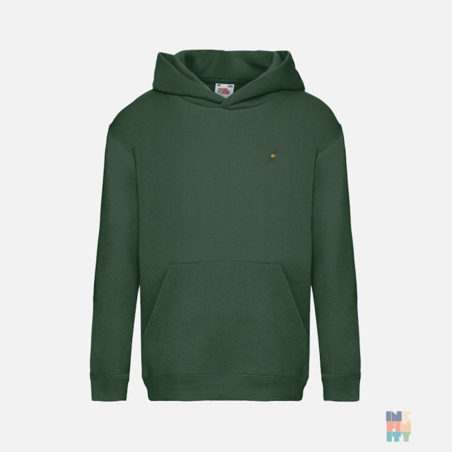 Kids Premium Hoodie Sweat Scary Nature Haloween Embroidery Fruit of the Loom