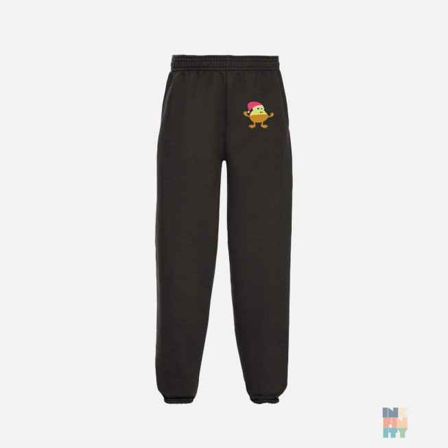 Kids Athletic Jogging Pants Monster Christmas Embroidery Russell