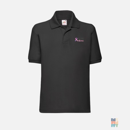 Kids Dryblend Polo Motivational Fight Embroidery Fruit of the Loom #inkfinity