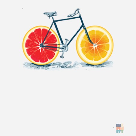 Premium T-Shirt Bicycle Orange Fruit of the Loom #inkfinity