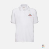 Polo Dryblend de Copii Funny Quote Food Embroidery Fruit of the Loom #inkfinity