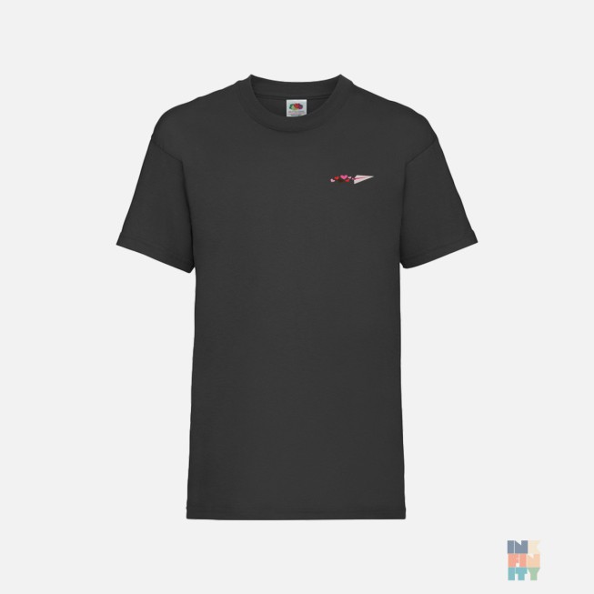 Kids Valueweight T-Shirt Love Cute Embroidery Fruit of the Loom