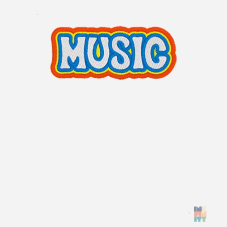 Tricou Valueweight de Copii Music Peace Love Embroidery Fruit of the Loom #inkfinity