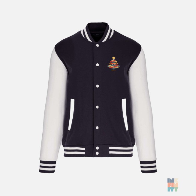Jacheta Varsity de Copii Christmas Nature Embroidery Kariban