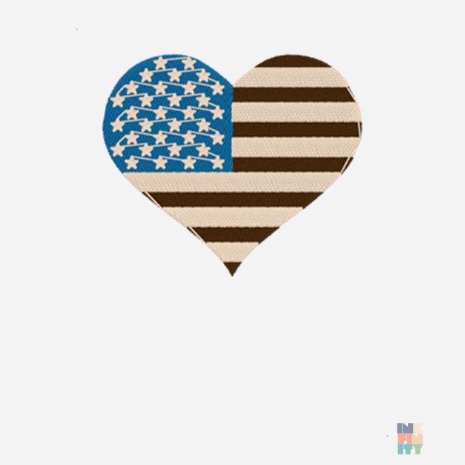 Tricou Lung de Dama Heart Love Patriotic Embroidery Malfini