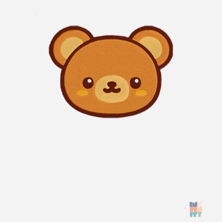 Tricou Maneca Lunga de Barbati Animal Bear Embroidery Fruit of the Loom #inkfinity