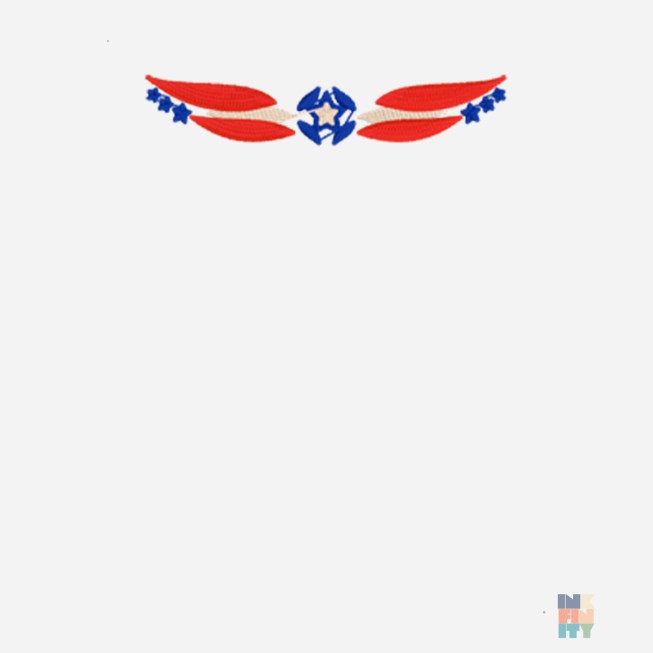 Premium Cotton T-Shirt Patriotic Embroidery Gildan