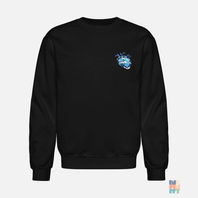 Heavy Blend Sweater Ocean Heart Gildan