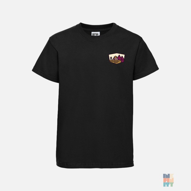 Kids Athletic T-Shirt Camping Time Russell