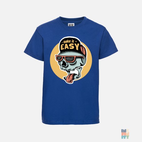 Kids Athletic T-Shirt Take It Easy Russell #inkfinity
