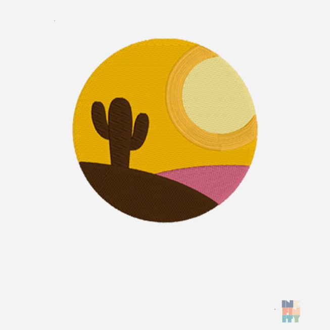 Tricou de Barbati Bumbac Premium Wildwest Desert Embroidery Gildan