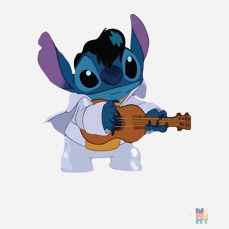 Tricou Baseball de Barbati Blue Elvis Fruit of the Loom #inkfinity