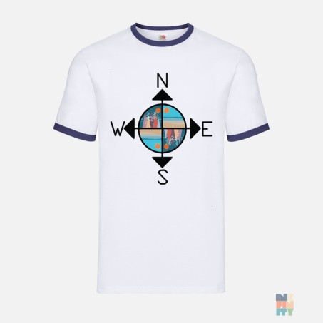 Tricou Ringer de Barbati Directions Fruit of the Loom #inkfinity