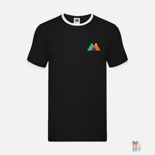 Tricou Ringer de Barbati Camping Fire Fruit of the Loom