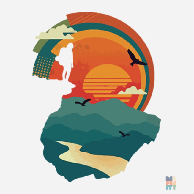 Polo de Barbati cu Maneca Lunga Hiking Adventure Fruit of the Loom