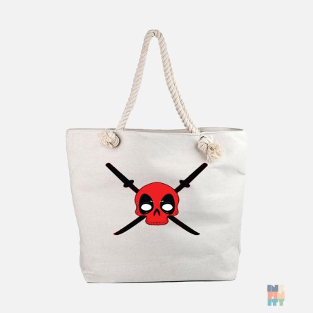 Beach Bag Red Skull Ninja #inkfinity