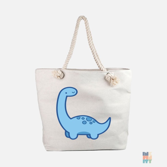 Geanta de Plaja Cute Blue Dinosaur