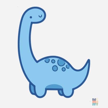 Beach Bag Cute Blue Dinosaur #inkfinity